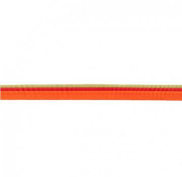 Paspelband - dreifarbig - orange/hellgrün/rot - 18 mm